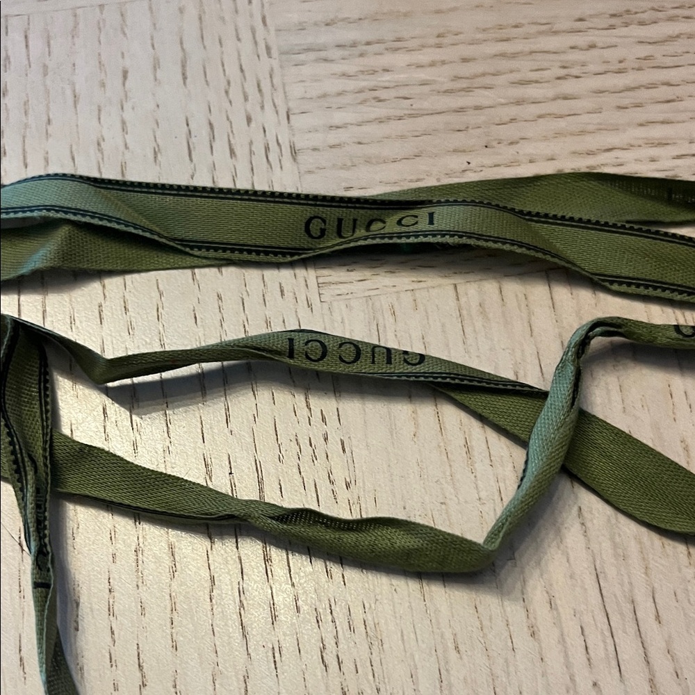 Gucci Green Ribbon - approx 5 feet